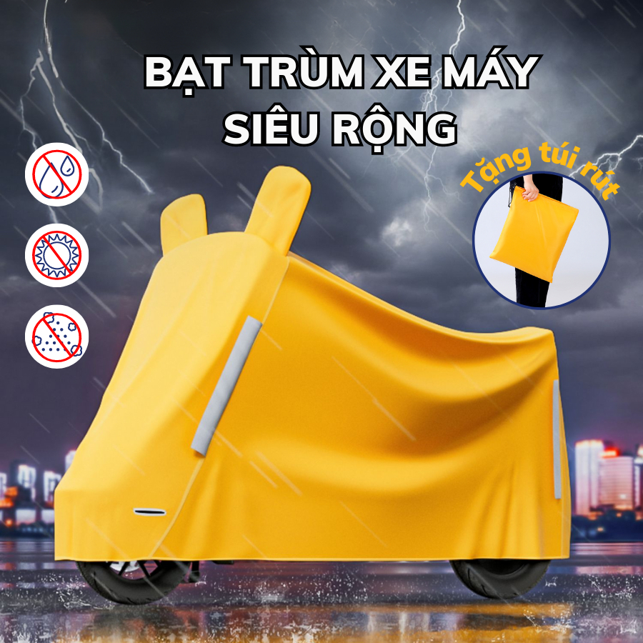Tấm Che Phủ Xe Máy Chống Mưa Nắng Chống Thấm Nước Tiện Dụng