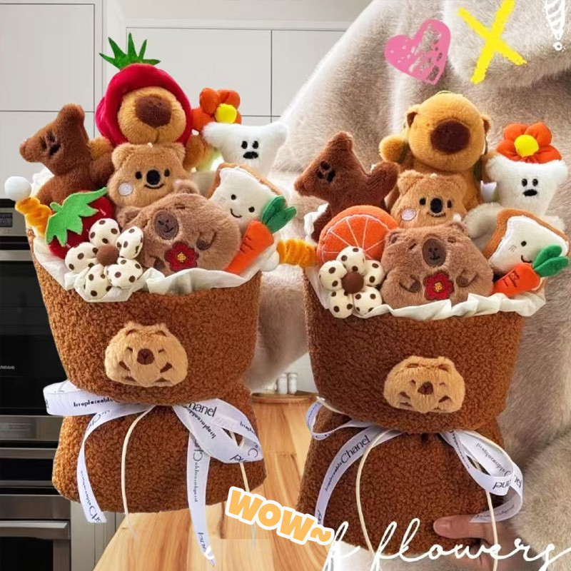 【Lulufafa】COD ช่อดอกไม้ ช่อคาปิบาร่า capybara น่ารัก ช่อดอกไม้วันเกิด ของขวัญรับปริญญา วาเลนไทน์ ราคา 425 บาท*ส่งฟรี
