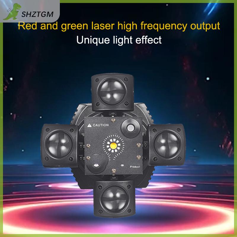 【SHZTGM】 ไฟดีเจขยับหัวได้ขนาดเล็กแขน4ดวงไฟดิสโก้48วัตต์ไฟ LED ลำแสง DMX512แสงไฟเวที RGBW สำหรับงานปาร์ตี้กลางคืนคลับ ราคา 1,902 บาท*ส่งฟรี