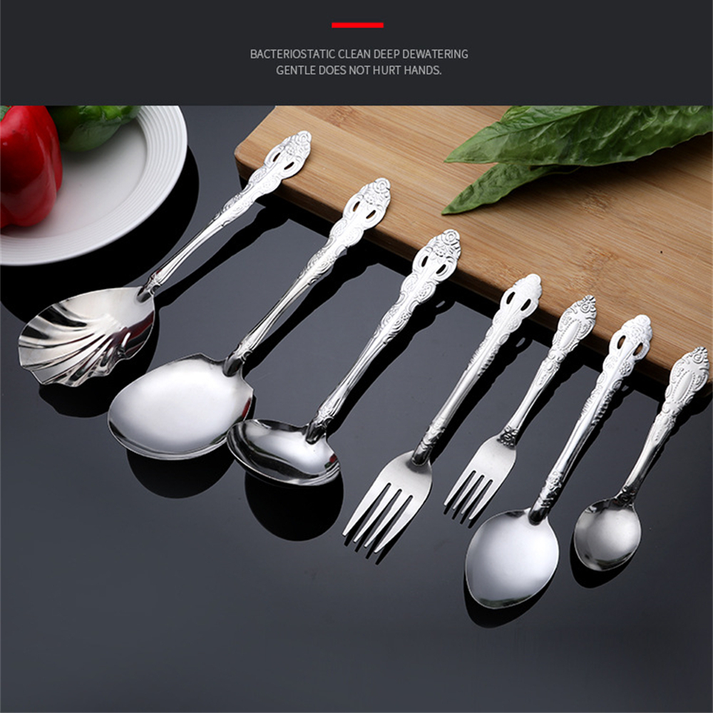 Stainless Steel Tableware, Spoons, Forks, Home Dining Halls, Hotel Tableware, Soup Spoons, Durable Rice Spoons ราคา 7 บาท*ส่งฟรี