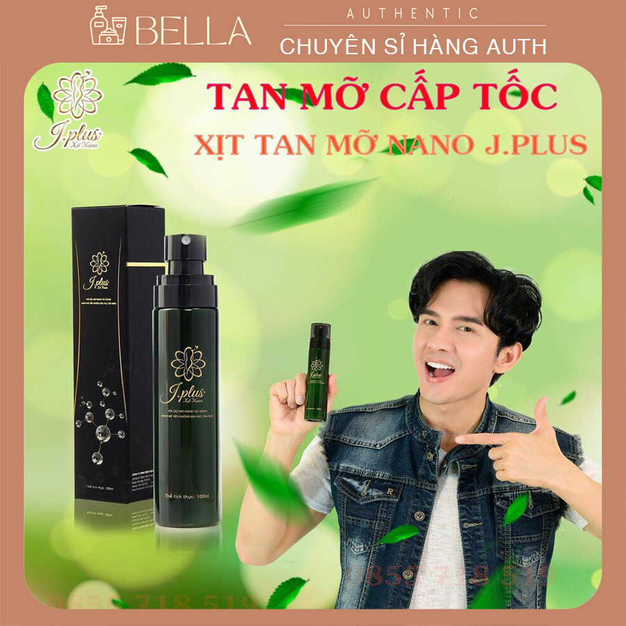 Xịt Tan Mỡ Jplus Nano Đan Trường - Giảm Mỡ Bụng Đùi Bắp Tay Chân 100ml