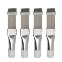 VCTITIL MALL 4Pcs/set Duỗi thẳng Bàn chải vệ sinh vây điều hòa Thép không gỉ Phổ quát Lược ngưng tụ điều hòa Bàn chải vệ sinh cuộn dây tủ lạnh Bền bỉ Dụng cụ vệ sinh bộ tản nhiệt Bình ngưng điều hòa không khí