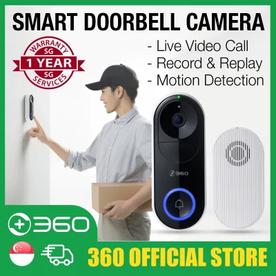 360 D819 Smart Doorbell Home Security Camera CCTV Surveillance 360 Wireless Rechargeable Cam Camera Answer the Door From Anywhere