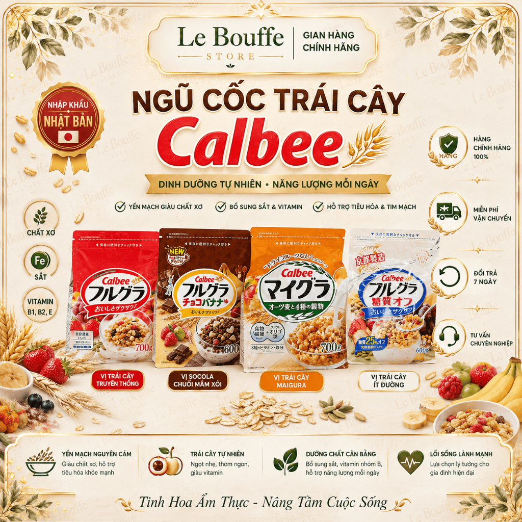 Ngũ Cốc Dinh Dưỡng Nhật Calbee 600g