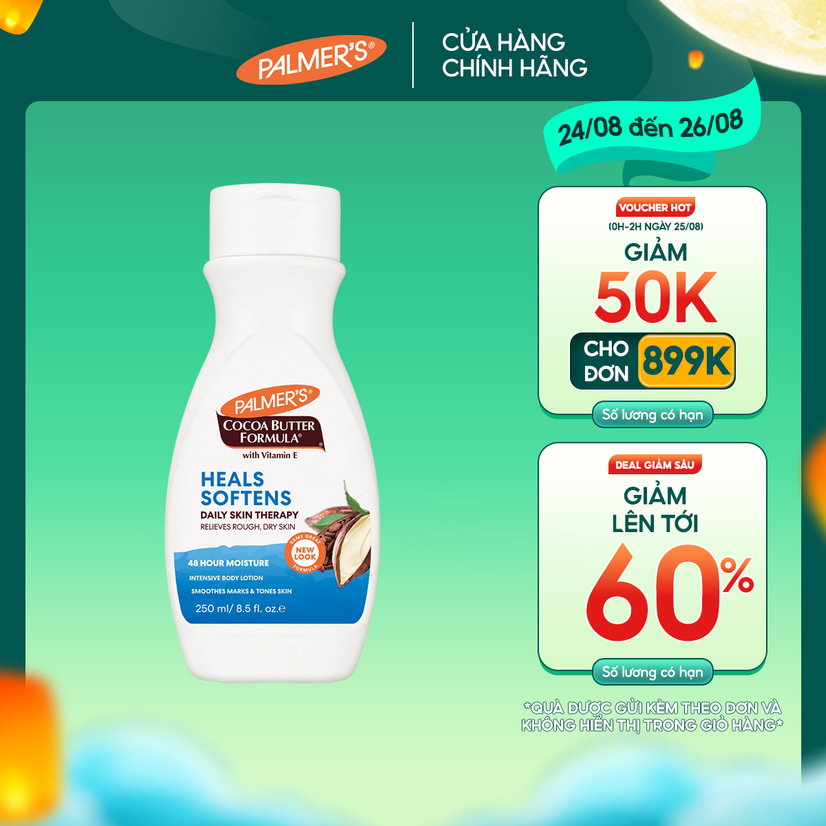 Sữa dưỡng thể mềm mịn cho da khô Bơ Cacao Palmer's 250ml