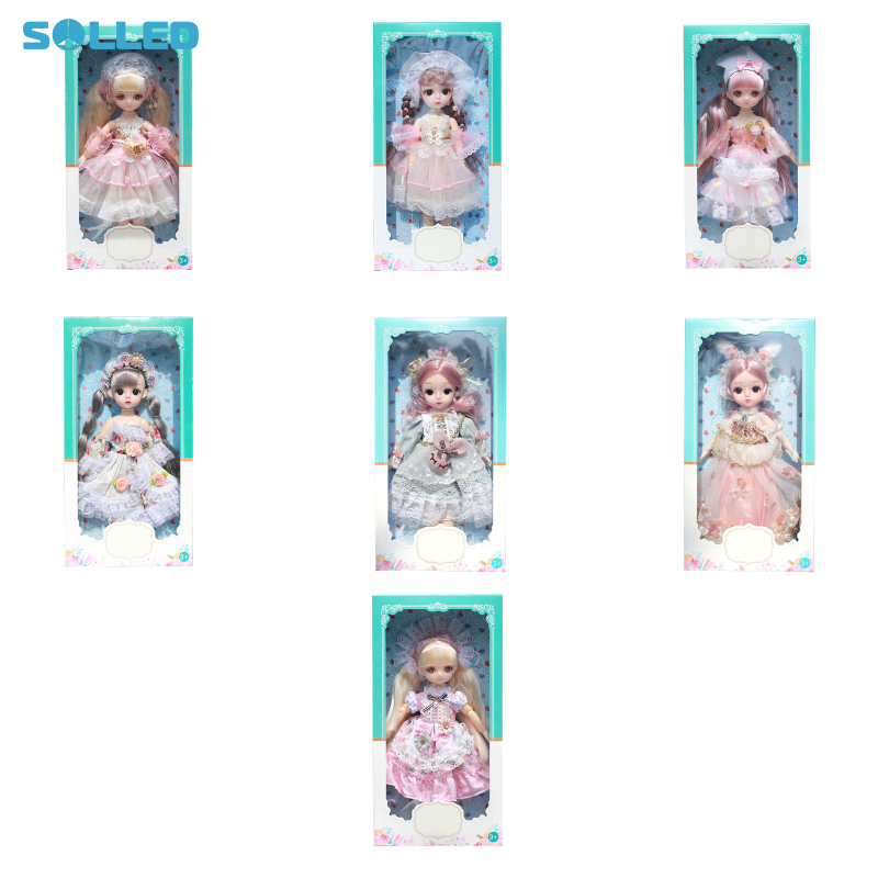 Princess Doll For Girls Removable Joints Doll Dress Up Pretend Play Toys For Birthday Christmas Gifts