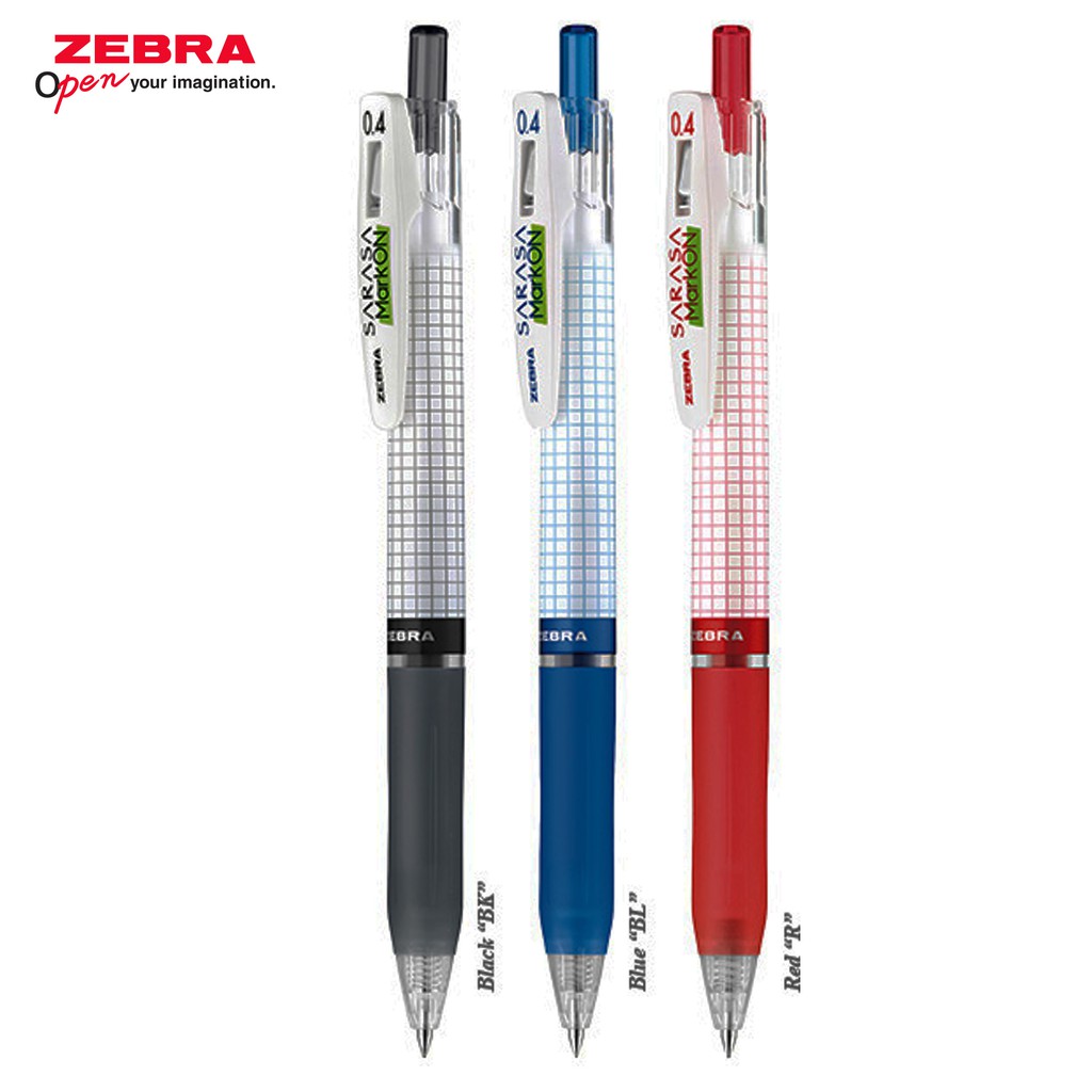 ZEBRA Sarasa Mark On Pulpen Pena Anti Smudge 0.4mm Water Based Gel Pen Tinta Cepat Kering Alat Tulis