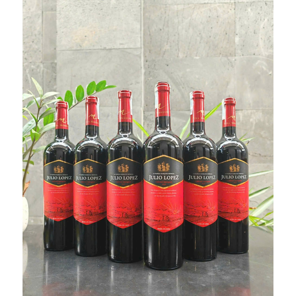 Rượu vang Chile Julio Lopez Cabernet 750ml (nhãn đỏ)