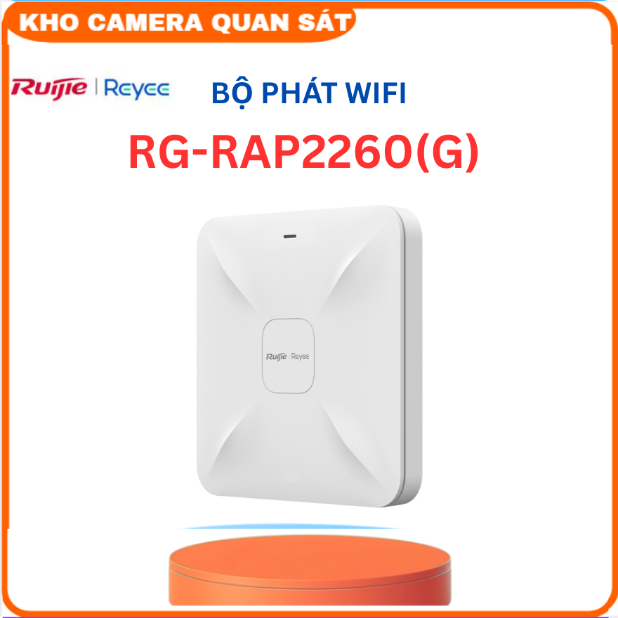 Bộ phát Wifi ốp trần hoặc gắn tường RUIJIE RG-RAP2260(G) - Hàng chính hãng