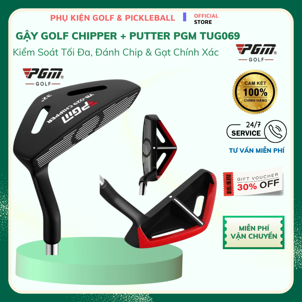 Gậy Golf Chipper + Putter PGM TUG069 – Kiểm Soát Tối Đa, Đánh Chip & Gạt Chính Xác