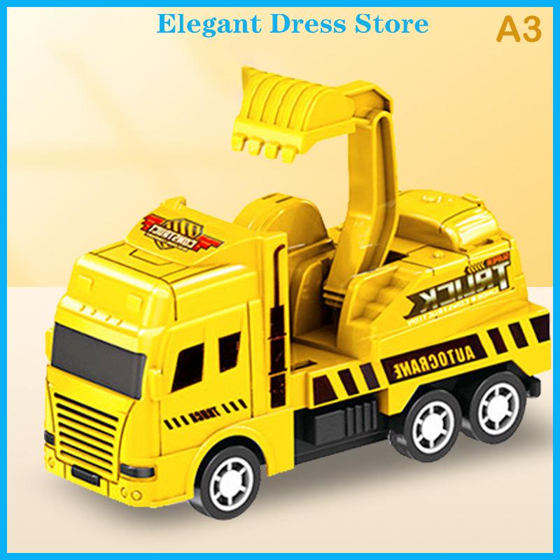 [K&P Elegant]👗👗 Trẻ em Đồ chơi xe hơi quán tính vệ sinh xe tải mô hình kéo trở lại kỹ thuật quân sự Xe chữa cháy động cơ bé trai đồ chơi cho trẻ em Quà tặng - 8