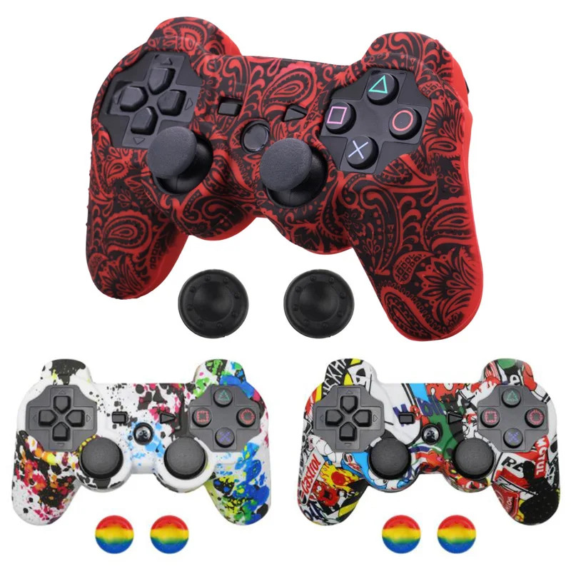 Cho Sony Playstation 3 điều khiển Silicone trường hợp bảo vệ da Bìa bọc trường hợp đối với PS3 điều khiển joystick Gel cao su cho PS3