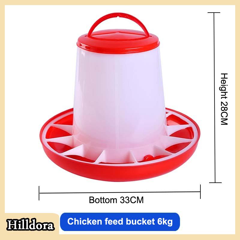 [Hilldora] 1 4 6 8 10kg Tự động gà trung chuyển xô Gà trống hen ăn thiết bị, trang trại động vật gia cầm chim cút chim bồ câu ăn nguồn cung cấp 1 PC - 5