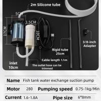 Aquarium Gravel Vacuum Electric Water Changer Fish Tank Cleaner Automatic Pump Deep Cleaning Maintenance