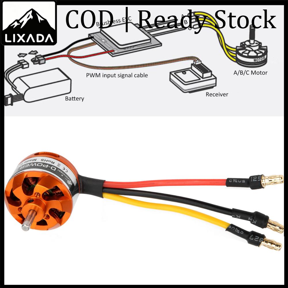 LIXADA D2822 มอเตอร์ไร้แปรงถ่านพร้อมอะแดปเตอร์ RC มอเตอร์ทดแทนสำหรับเครื่องบิน RC FIXEDWing ราคา 599 บาท*ส่งฟรี
