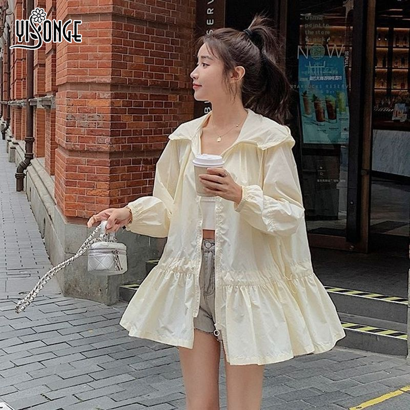 Women's Summer Loose Fit Long Sleeve Dress with Ruffle Hem