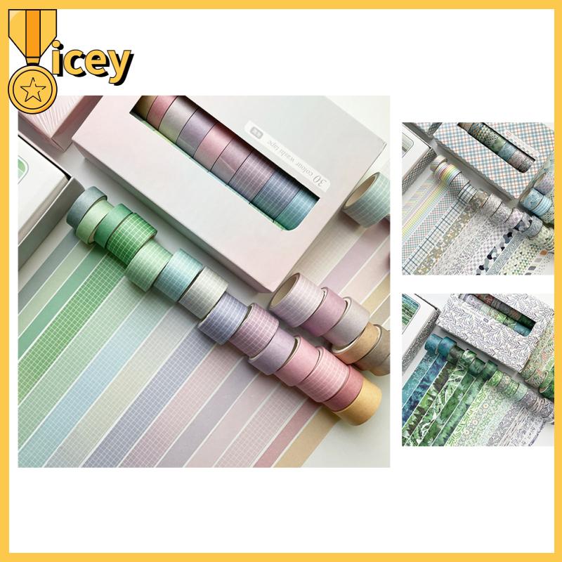 30 cuộn cổ điển Bộ băng dính Washi 1-2cm rộng 3 mét dài/cuộn băng trang trí cho scrapbooking rác Tạp Chí Nguồn cung cấp