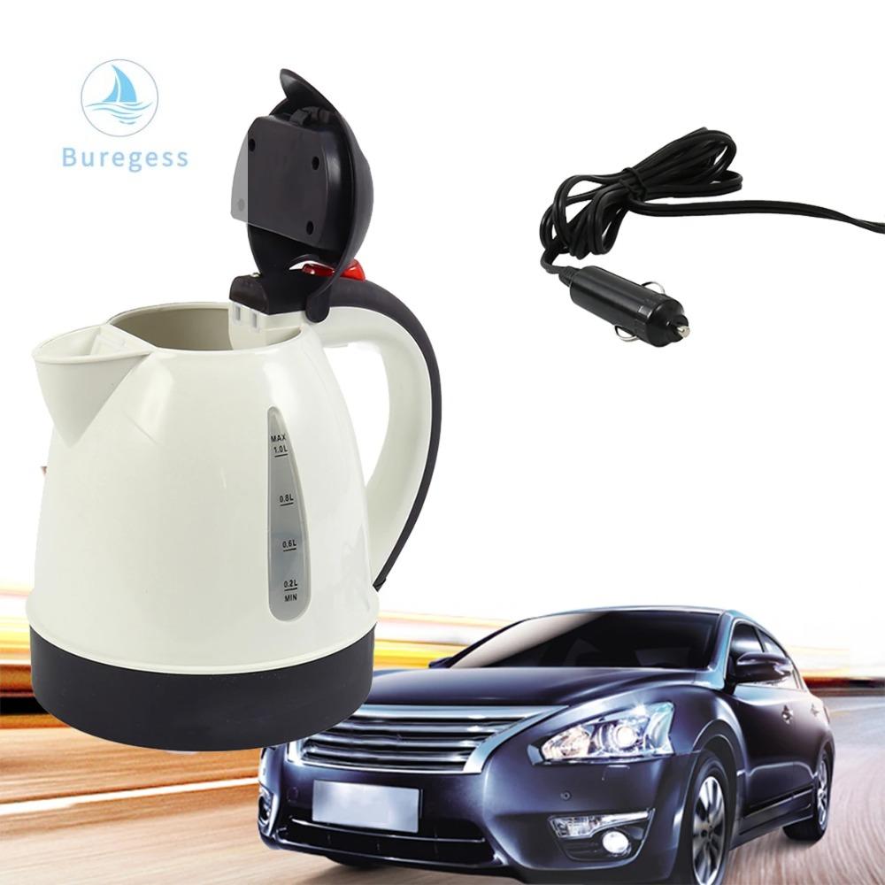 BUREGESS 1000ml Ấm đun nước điện xe hơi Di động 12V 24V Bình trà nóng cho xe tải Nồi hơi nước Bền Bình nước nóng xe hơi Du lịch
