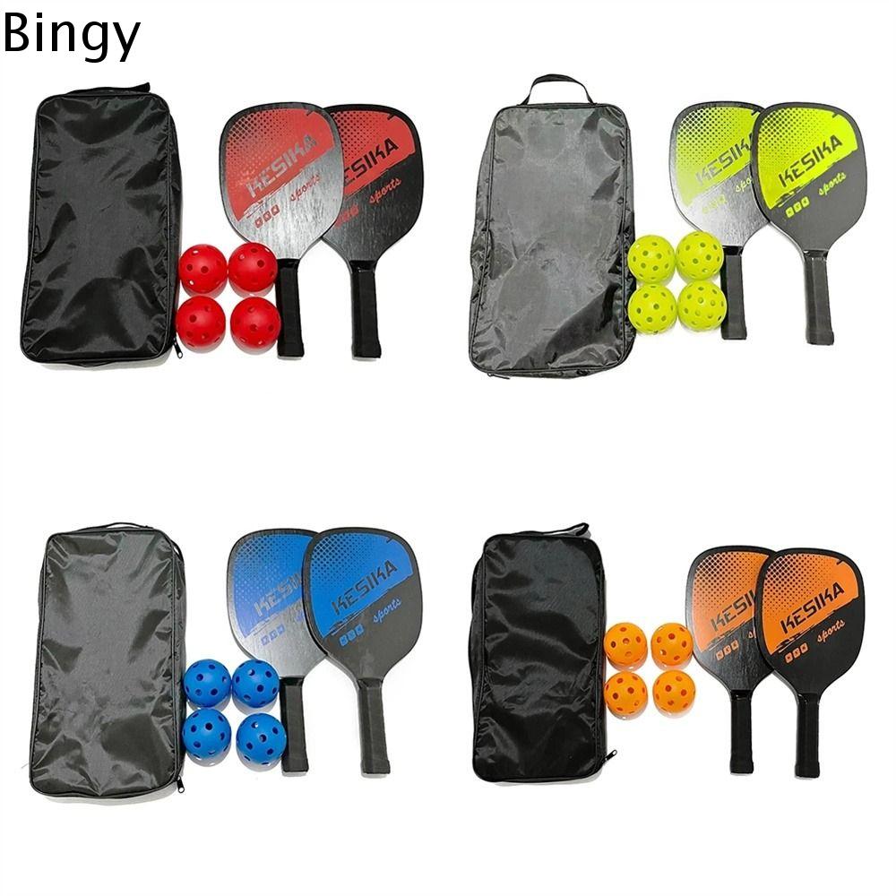 BINGY Chống trượt Bộ vợt DƯA CHUA 4 quả bóng móc Dương Mái chèo DƯA CHUA Thể thao vợt Mái chèo pickleball Nam Nữ