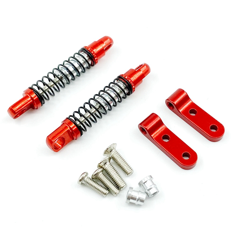 For D12 D42 1/10 RC Car Metal Rear Damper with Mount Fixed Seat Upgrades Parts Accessories - 2
