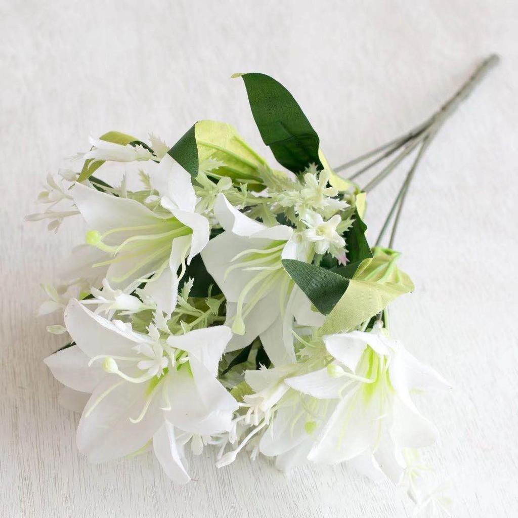 KOREAN BUNGA PLASTIK LILY 735 BUNGA HIAS PLASTIC ARTIFICIAL BUNGA ARTIFISIAL MURAH