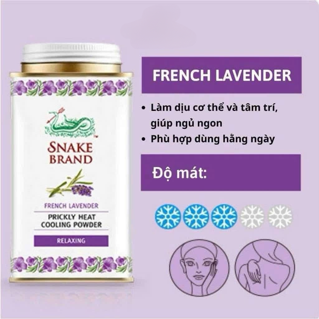 (Combo 3 Hộp) PHẤN LẠNH Snake Brand Prickly Heat Cooling Powder THÁI LAN 140g