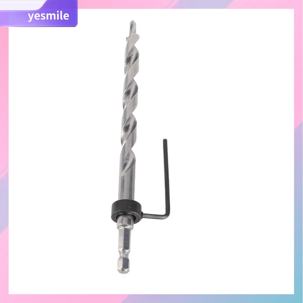 YESMILE 2 Pcs Chiều dài 6,5 inch Đầu khoan lỗ túi 3/8 inch (9,5mm) Chân lục giác 1/4 inch Đầu khoan thay thế Bền bỉ Khóa dừng độ sâu / Vòng giới hạn Mũi khoan jig lỗ túi Hệ thống jig khoan lỗ túi thủ công