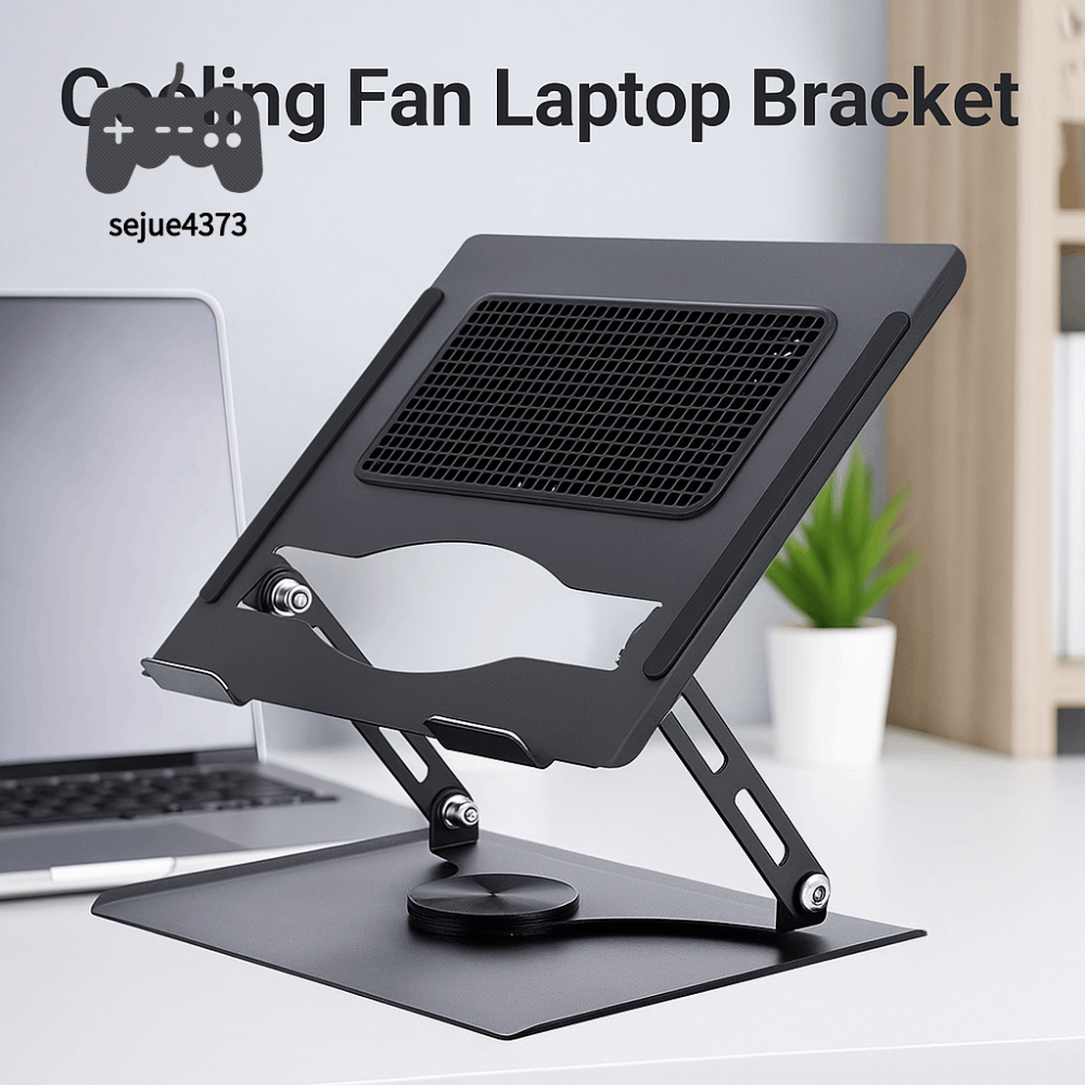 SEJUE4373 Có thể gập lại Giá đỡ laptop có quạt làm mát 360 °   Có thể xoay Có thể điều chỉnh Giá đỡ tản nhiệt máy tính bảng Ổn định Tản nhiệt Đế làm mát cho máy tính xách tay Máy tính bảng/Laptop