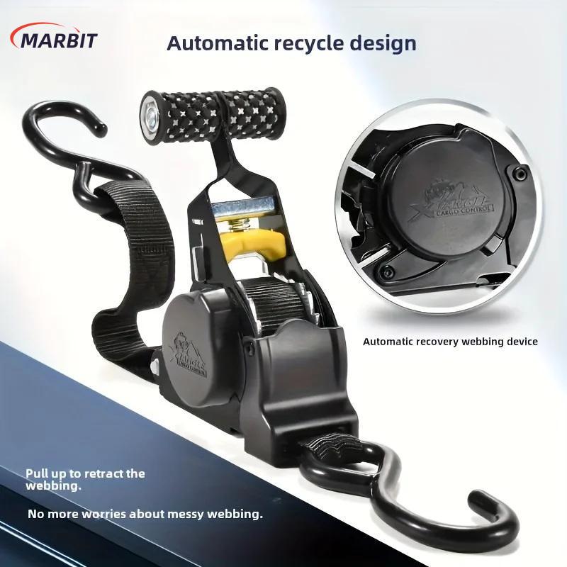 MARBIT 2ชิ้น1500lbs เฟืองล้อลากอัตโนมัติแบบพับเก็บได้3.3เมตรกระเป๋ารถจักรยานยนต์สำหรับงานหนัก ราคา 650 บาท*ส่งฟรี