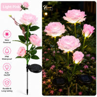 Solar Flowers light Decor Lawn Outdoor Waterproof Garden Decoration sunflower Rose tulip lily