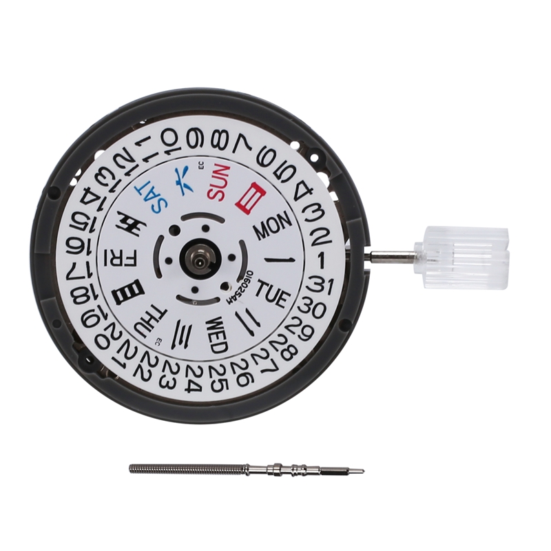 (PITV) NH36/NH36A Automatic Mechanical Movement 24 Jewels White Datewheel Crown At 3.0 Watch Mechanism Replacements
