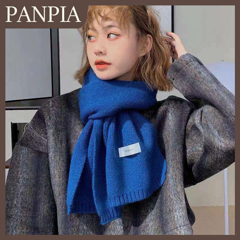 PANPIA Mùa Đông Đan Khăn Phụ Nữ Nhiệt Cổ Ấm Rắn Lông Cừu Giữ Ấm Khăn Dày Windproof Cổ Bìa