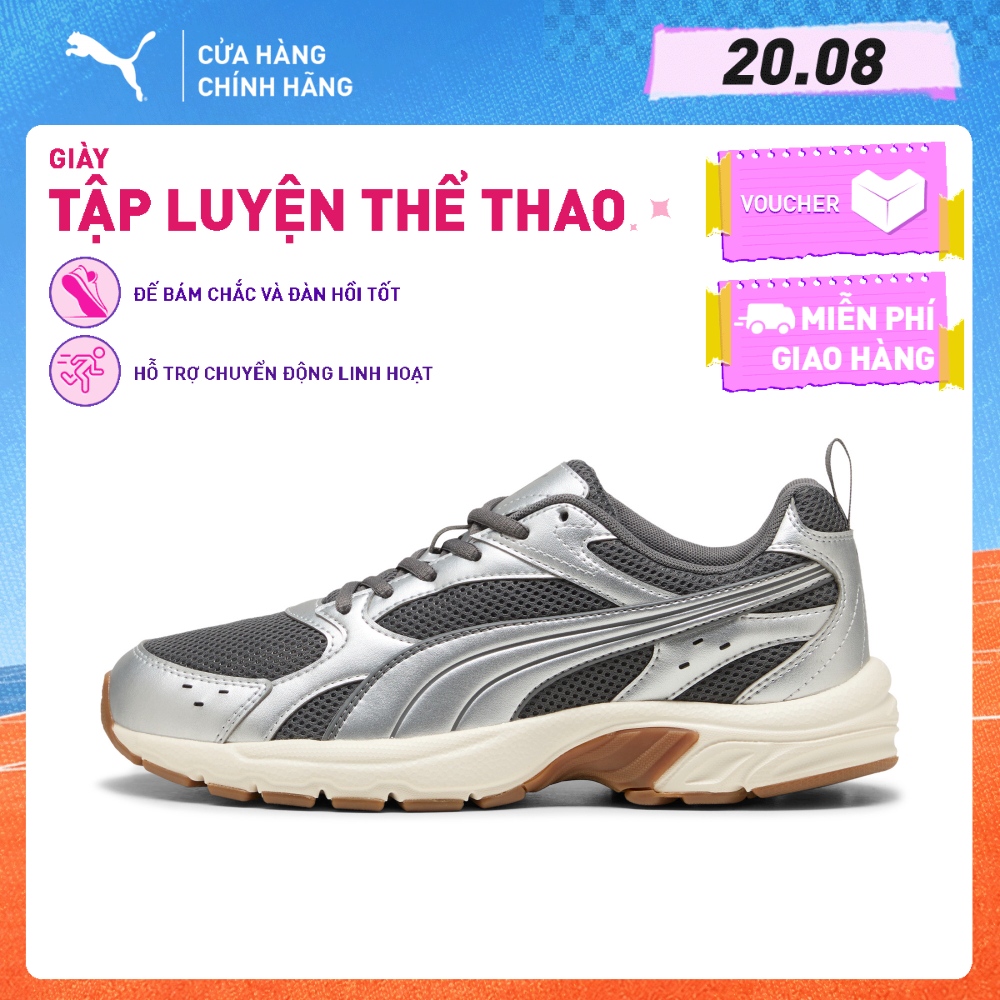 Giày Thể Thao PUMA Unisex Milenio Tech LT Cool Dark Gray-Silver Màu Xám