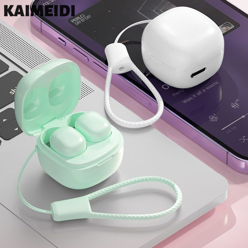 KAIMEIDI Tai nghe Chơi game mini âm thanh nổi bluetooth không dây 5.3 Tai nghe có dây buộc