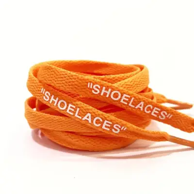 SHOELACES Off White Replacement Shoelaces Neon Orange 1 Pair