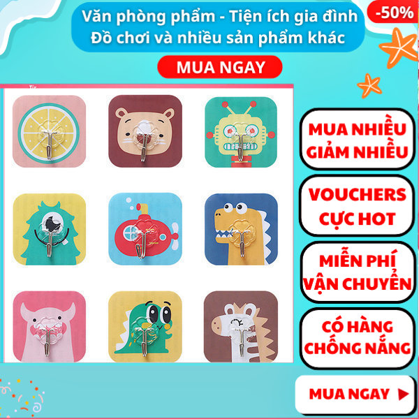 [HCM]Combo 10 móc dán cường lực 3D cực đẹp ✔ Móc dán tường ✔móc dán tường chịu lực ✔móc dán tường siêu dính ✔móc dán tường cute ✔moc dan tuong ✔ móc dán tường chịu lực giá sỉ ✔ Nguyễn Thùy Store