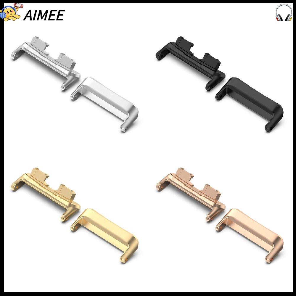 AIMEE 2Pcs Mới Thông minh 16mm Kim loại Bộ chuyển đổi dây đeo Dây đeo cổ