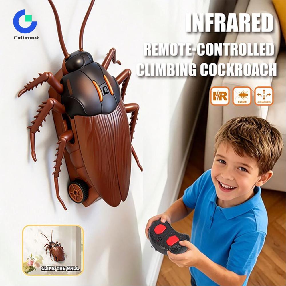 Calistouk Creativity Prank 2-in-1 RC Wall Climbing Roach Car Ground + Wall Crawl Funny Prank Toy for Kids Boys Girls ราคา 575 บาท*ส่งฟรี