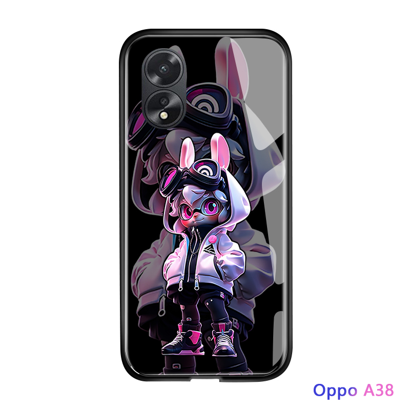 Case4you vỏ cho Oppo A18 A38 12 tượng trưng động vật vỏ mềm Ốp chống sốc kính cường lực mịn vỏ điện thoại di động