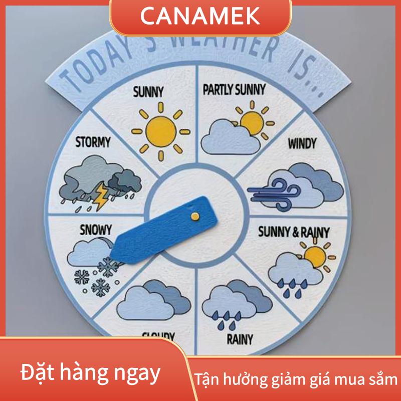 CANAMEK XIMEN Trẻ Em Thời Tiết Bánh Xe Cảm Thấy Hội Đồng Quản Trị Tiếng Anh Học Tập Lịch Montessori Giáo Dục Sớm Công Cụ Cho Nhà Lớp Học