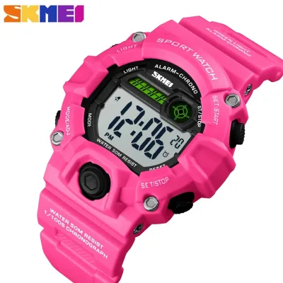 SKMEI Children Sports Watches Fashion LED Quartz Digital Watch Boys Girls Kids 50M Waterproof Outdoor Sport Wristwatches