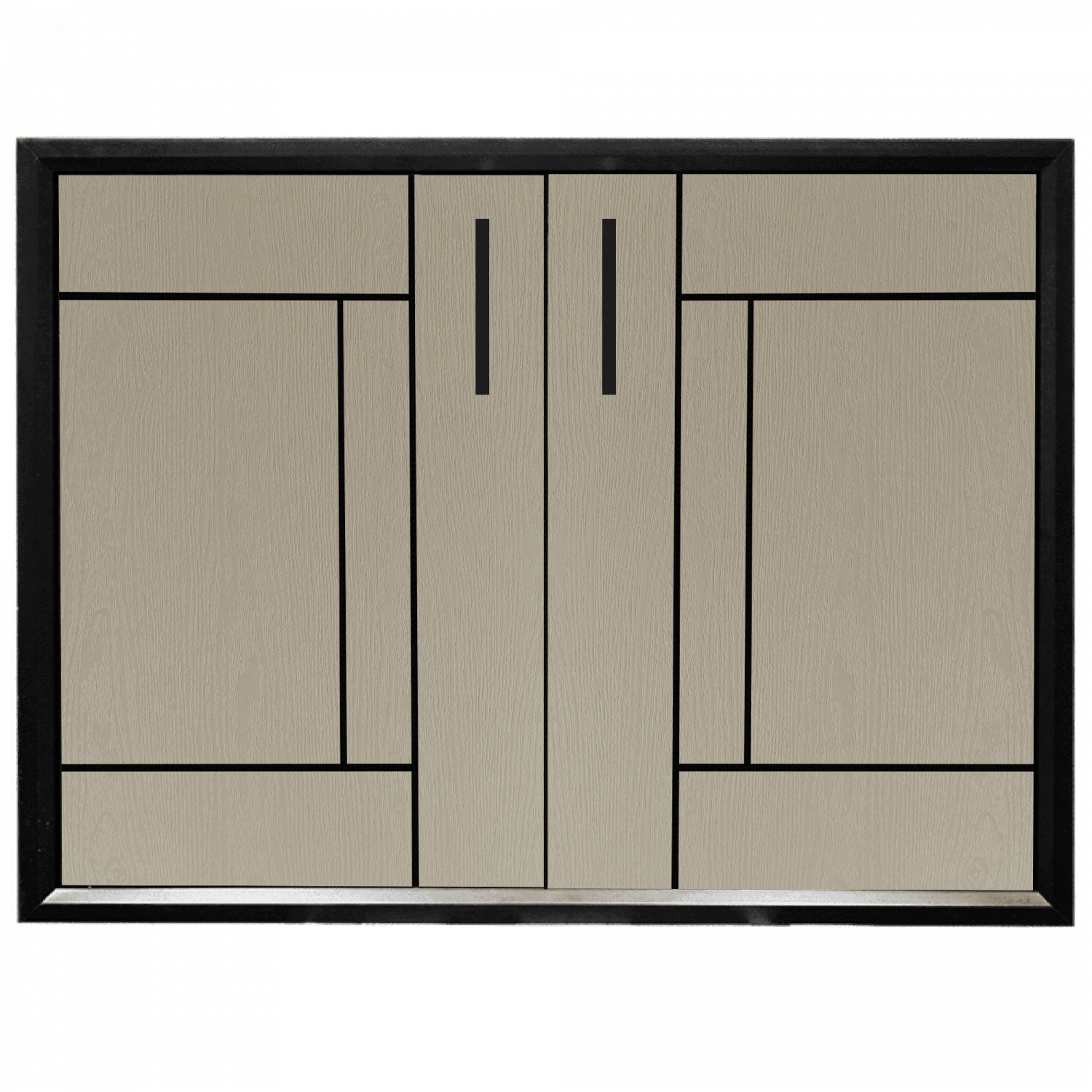 Global House CLOSE บานซิงค์คู่ UPVC LABARIS ขนาด 84x64 ซม. สีเบจ รับประกันของเเท้! ราคา 2,519 บาท*ส่งฟรี