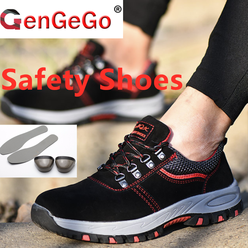TOP★Brand GenGeGo COD Thương Hiệu Với Nắp Mũi Thép Bốt Nam Nữ Giày Nam Chống Gió Nhẹ Không Thể Phá Hủy 919
