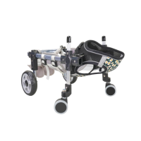 DAWEIF Lightweight Aluminum Pet Mobility Cart Adjustable 2/4 Wheel Mobility Dog Wheelchair Mobility Assistance Four-Wheel Mobility Animal Assistance Bracket Disabled Dogs