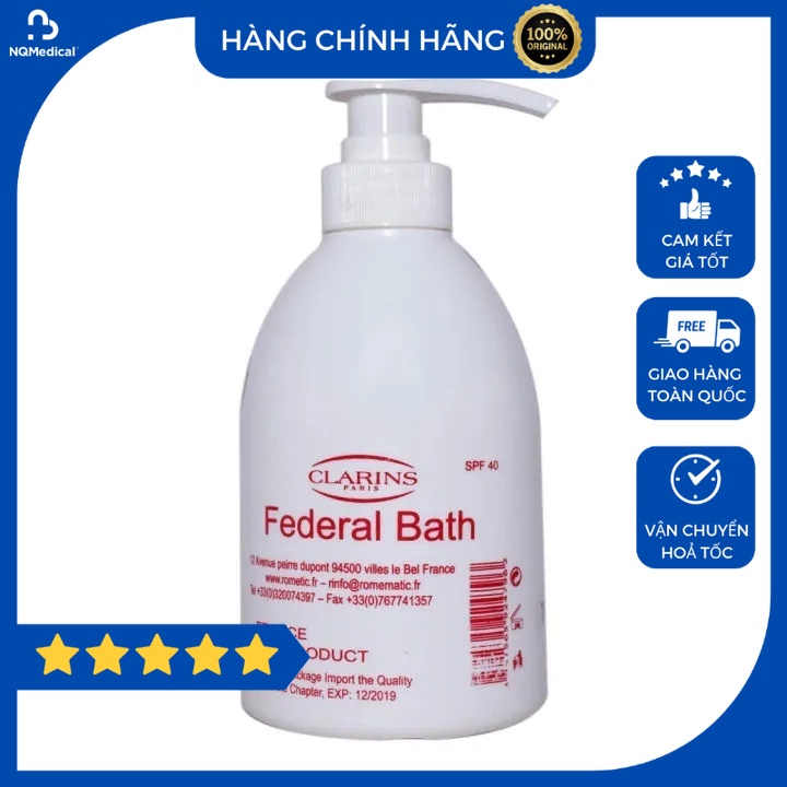 Sữa Non Kích Trắng Da Clarins Federal Bath (Chai lớn 500ml) - sữa non Clarins. Sữa sữa non kích trắng federal bath Pháp