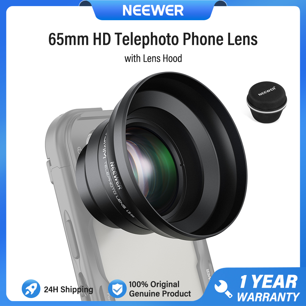  NEEWER 65mm Telephoto Phone Lens Ống kính Tele Ống kính điện thoại có chụp ống kính cho ngàm ống kính ren 17mm LS-66 