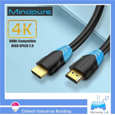 [SG Wholesaler] Mindpure 4K HDMI Cable High-Speed 2.0 HDMI-Compatible Gold-Plated for HD TV Projector Laptop PS3 PS4 PC Monitor Switch Adaptor