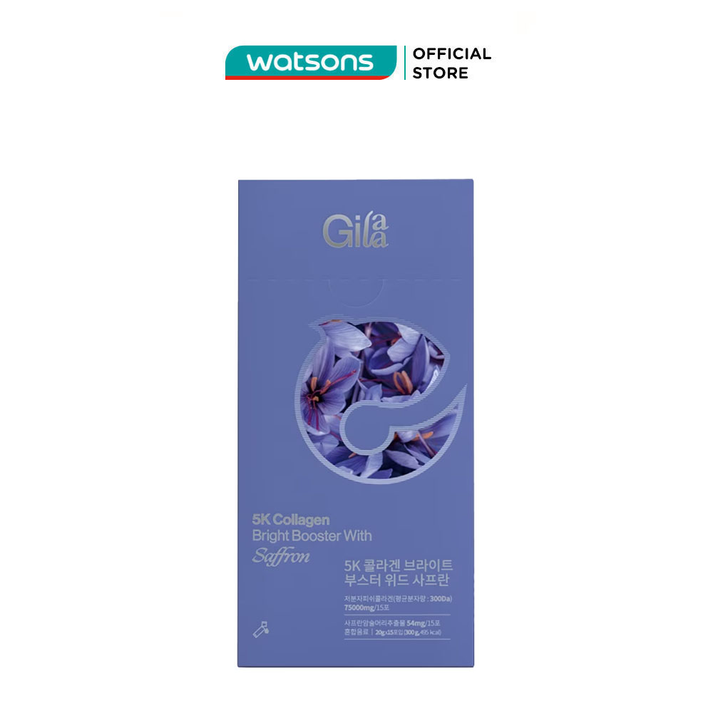  Thực Phẩm Bổ Sung Gilaa 5K Collagen Bright Booster With Saffron 300g 20gx15pcs  