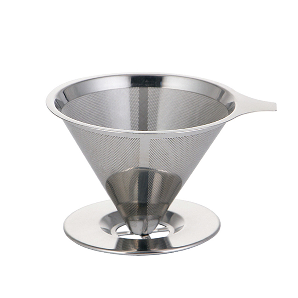 Đổ trên phin cà phê thép không gỉ tái sử dụng Máy pha cà phê Máy pha cà phê hình nón cho cốc đơn Brew giữ hương vị cà phê