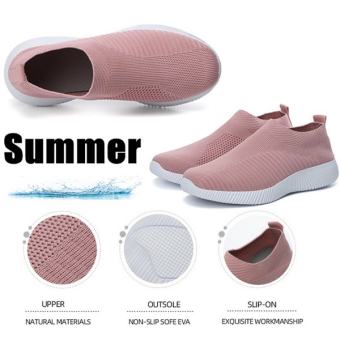 Giày Thể Thao Chạy Bộ Vải Lưới Thoáng Khí Màu Trơn Thời Trang Cho NữVN